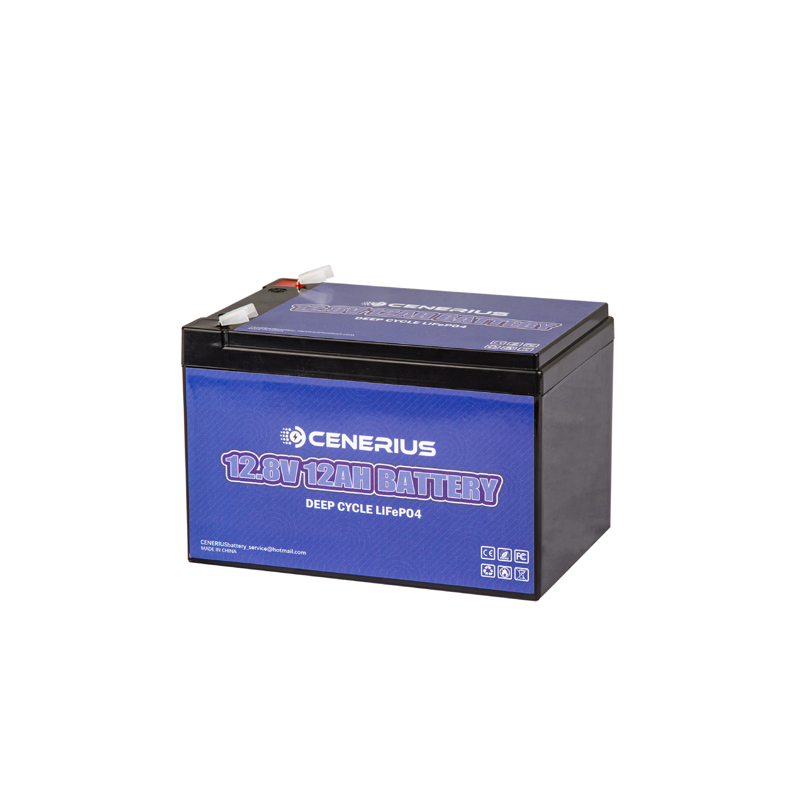 Cenerius 12V 12Ah LiFePO4 Lithium Battery, Built in 12A BMS, 153.6Wh  Energy,Perfect for Solar System, UPS, Lighting, Scooters, Fish Finders,  Power